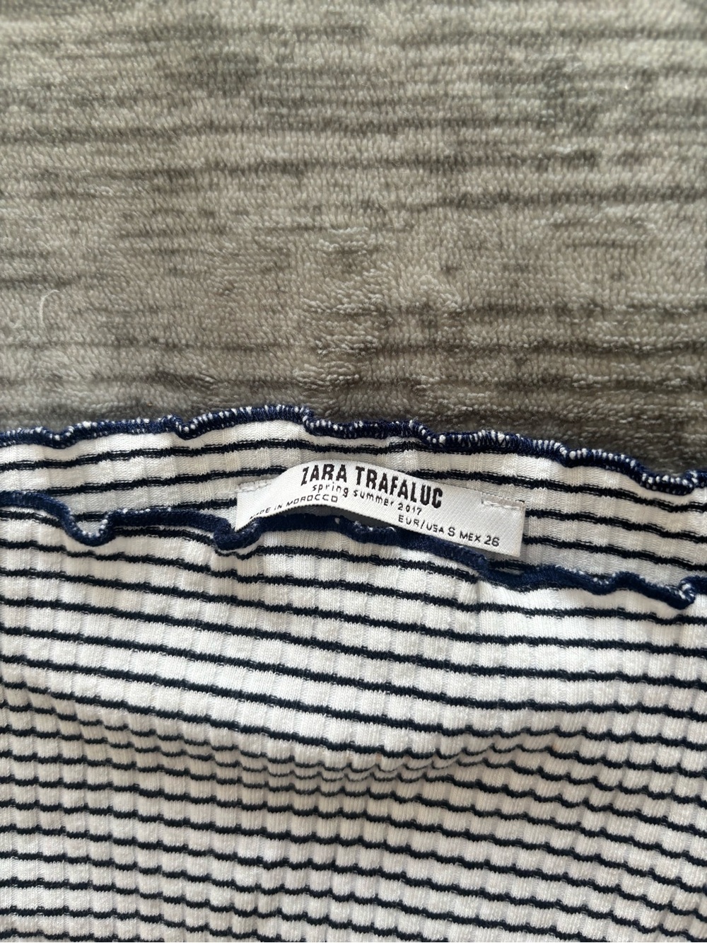Striped Off-Shoulder Ribbed Top - Picture 3 of 3